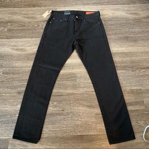 Jean Shop Men’s Mick Selvedge Denim Black Jeans 31Wx33L NWT